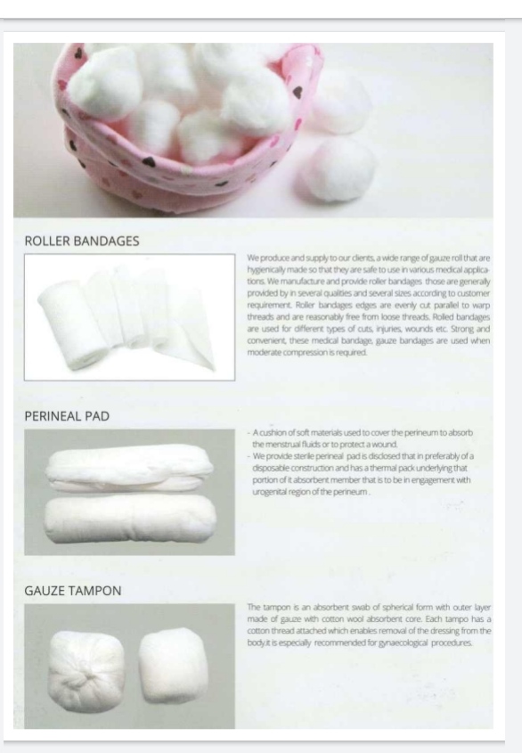 Roller Bandages_perineal Pad_gauze Tempon